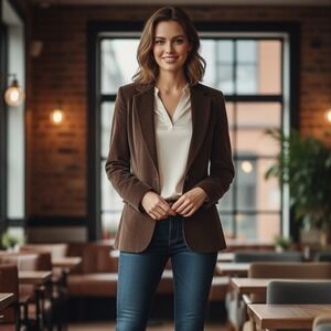 Vtg Gordon Philadelphia‎ Velvet Blazer Jacket Womens Sz 14 1 Button Regencycore